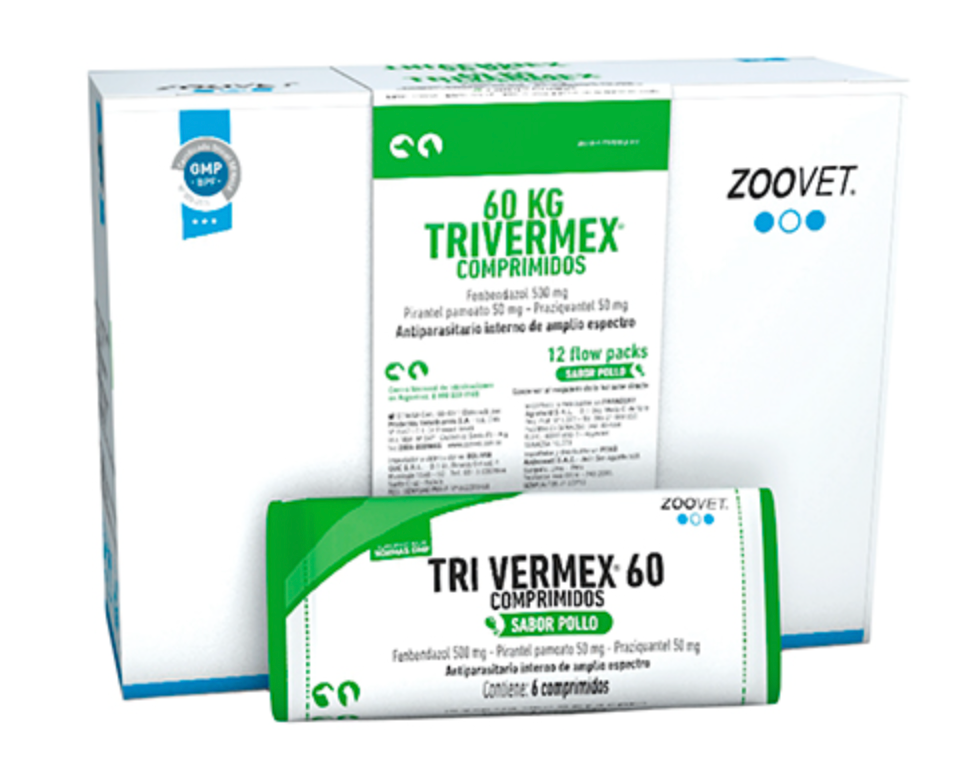 Zoovet Trivermex Antiparasitario Interno x1 und